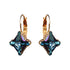 Auskarai "Kristalo rombas II (Akvamarino metalinis mėlynas)" su Swarovski™ kristalais